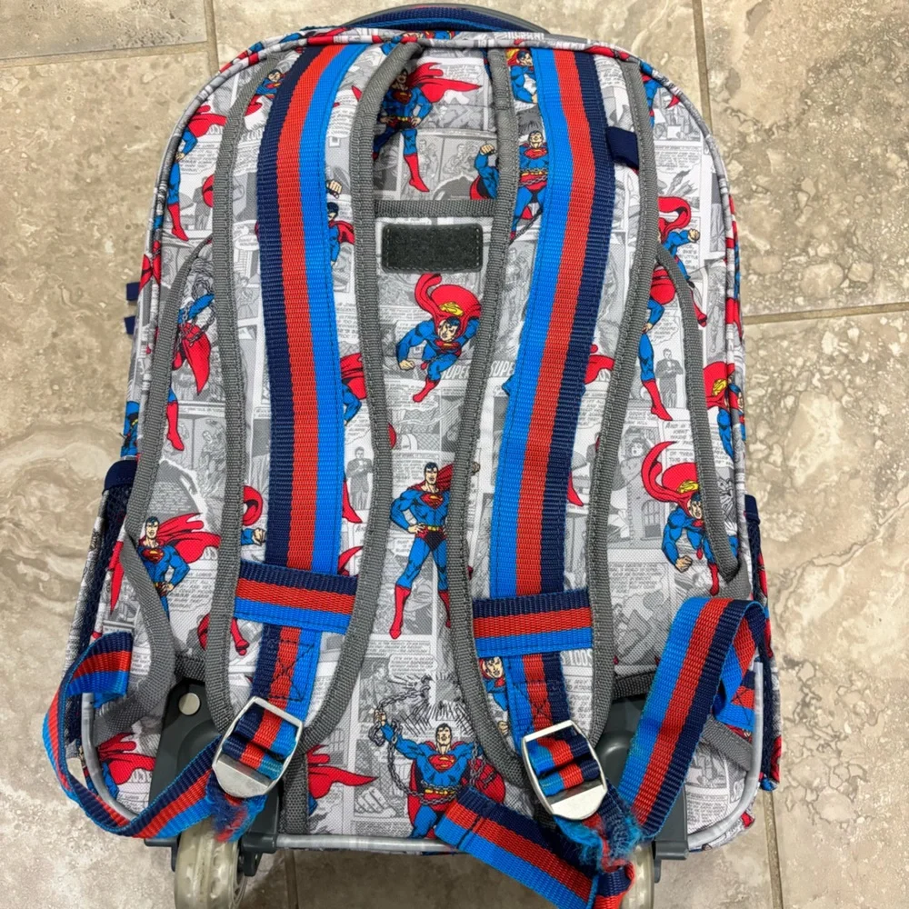 Pottery Barn Kids DC Superman Rolling Backpack‎